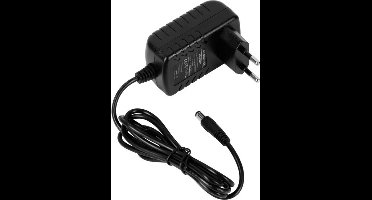 Adapter voor led strips - 24 Watt - 12V / 2A - Zwart - 1 meter lang - Stevige kunststof behuizing