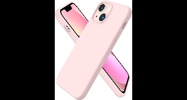 Hoesje Geschikt voor iPhone 14 Plus – Liquid Siliconen Backcover – Licht Roze