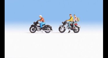 NOCH 15904 H0 Motorrijders figuren Geverfd, Staand