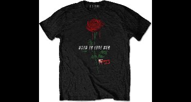 Guns N' Roses - Used To Love Her Rose Heren T-shirt - M - Zwart