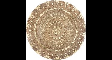 Atmosphera Vloerkleed - Jute - Goud - Rond - 115cm