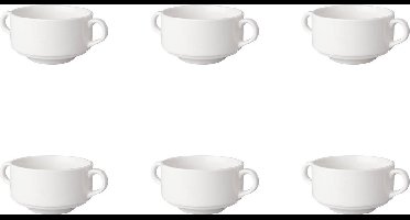 Mammoet - Soepkom - Budgetline - 30 cl - Wit - Porselein - 6 stuks
