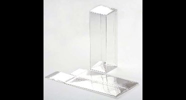 Plastic Doosjes 4,1x4,1x12,7cm Kristalhelder met Autolock Bodem (25 stuks) | transparante doosjes | doorzichtige doosjes