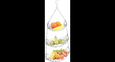 Excellent Houseware hangende fruitmandjes - Ijzer - 72 cm