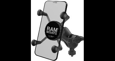 RAM Mount X-Grip Telefoonhouder Set met Korte Klemarm en M6 Boutbevestiging