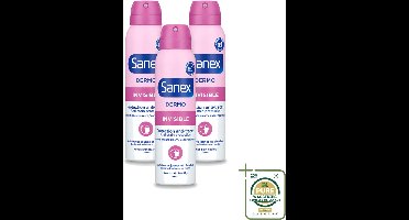 3 x Sanex – Deodorant Spray – Dermo Invisible – 150 ml - Onzezichtbare Deodorant - Deodorant Spray - Transpiratieregulatie - Huidbescherming - Strepenvoorkomend