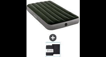Intex Luchtbed - 1-Persoons - 99 x 191 x 25 cm - Groen - Inclusief en Hoeslaken