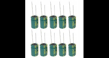 Elektrolytische condensator Lage ESR 1000uF 16V 10x17mm 5mm 10st.