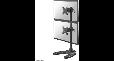 Neomounts FPMA-D700DDV full motion monitorstandaard 2 schermen - 10-27" - verticale positionering - standaard/doorvoer - zwart