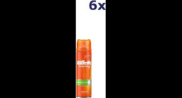 6x Gillette Fusion Sensitive Skin scheerschuim 250ml