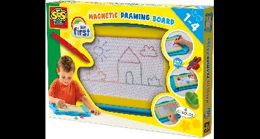 SES Creative My First Magnetisch Tekenbord - 4 Kleuren met Stempels - Vanaf 1 Jaar - Baby Speelgoed - Knoeivrij - Schoencadeautjes Sinterklaas