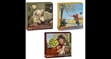 Marius van Dokkum. Set van 3 kaartenmapjes met dubbele wenskaarten True love - Quality time - Still going strong ( totaal 24 kaarten)