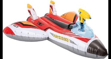 Intex Opblaas vliegtuig 117 cm rood