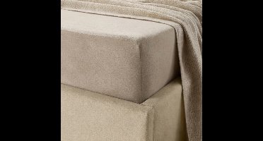 Y-NOT - Hoeslaken - Velvet Tan Taupe - 180x200+30 cm - Taupe