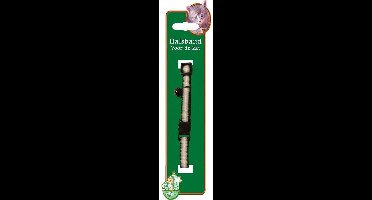 Kattenhalsband Nylon Zwart/Wit Streep