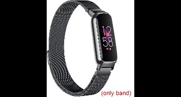New Age Devi - Elegant Milanees bandje - geschikt voor Fitbit Inspire 3 - zwart