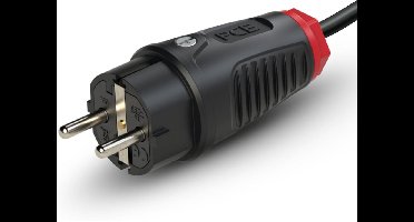 PCE 0512-sr Stekker met randaarde Massief rubber, Thermoplast 250 V Zwart, Rood IP54