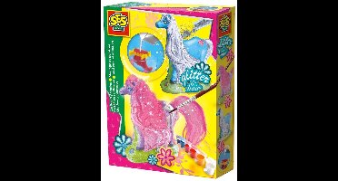 SES Creative Gieten en Schilderen Set - Paard met Manen 3D - Voor Meisjes vanaf 5 Jaar - Knutselen - Schoencadeautjes Sinterklaas