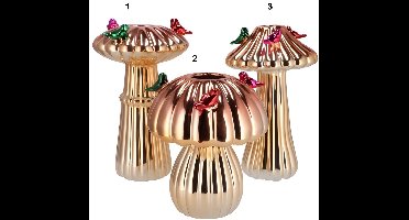 Daan Kromhout Design - vogelvaas - vaas - goud - paddenstoel - H25 cm - Ø16 cm - u ontvang nr. 3 van de foto !