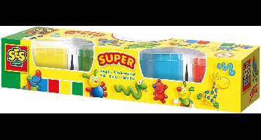 SES Creative Klei - 4 Basiskleuren Super Zacht - Vanaf 2 Jaar - 4 x 90 g - Boetseerklei - Glutenvrij - Schoencadeautjes Sinterklaas