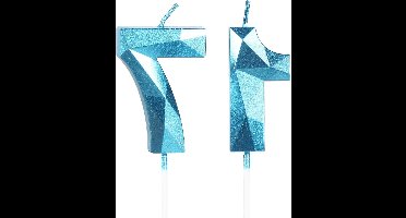 ***Sky Blue*** 17e verjaardag kaarsen - Nummer 17 - Gelukkige verjaardag - Blauwe taart topper - Decoraties voor verjaardagsfeestje - Huwelijksverjaardag viering - Levering voor jongens meisjes
