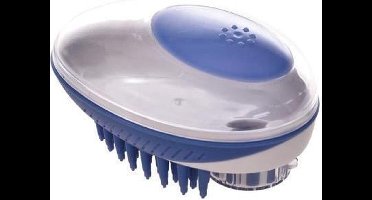 M PETS 2 in 1 borstel voor hond en kat Rubeaz - 11,5 x 7,5 cm - Blauw