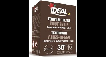 Ideal textielverf bruin - 350 gram - Wasmachine - Alles in 1 - 30ºC  - Handwas - Tie Dye - Eenvoudig en milieuvriendelijk in gebruik