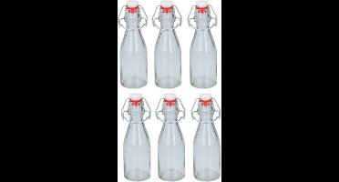 Cuisine Elegance Flessen 150 Ml Glas Transparant 6 Stuks