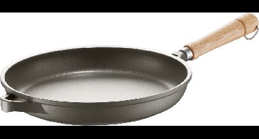 Berndes Koekenpan - Bonanza - Essenhouten Steel - 28 cm - Grijs