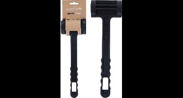 Redcliffs Kunststof camping hamer - zwart - 30 cm - haringen inslaan - kamperen