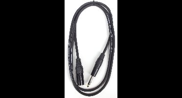 DAP Audio Microfoon Kabel - Male XLR naar Jack Stereo - 1,5m (Zwart)