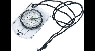 Northix Kompas - compact voor wandelen - liniaal en nekband - transparant kunststof