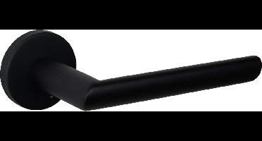 Lavuzo Ragusa deurkrukset - deurklink - rond rozet - zwart - set 2