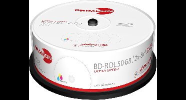 Primeon 2761319 Blu-ray BD-R DL disc 50 GB 25 stuk(s) Spindel Bedrukbaar