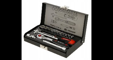 1/4" Doppenset 16 Delig met Ratel - Kramp