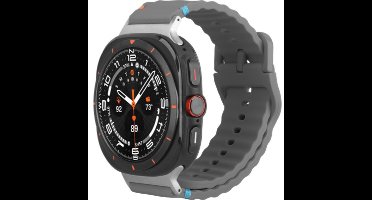 Just in Case horlogebandje geschikt voor Samsung Galaxy Watch Bandje (ActiveFlex) - Smartwatchbandjes - Universeel bandje geschikt voor Samsung Galaxy Watch Ultra (2024 / 2025) - Grijs