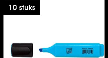 SOHO Tekstmarkers Neon Blauw – 10 stuks