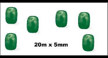 6x Cadeaulint groen 20 meter x 5 mm - Eitje - kado lint verjaardag kerst sinterklaas feest