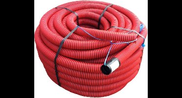 Besli Mantelbuis PE 90mm prijs per rol - Rood - 50 meter