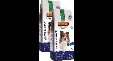 Biofood Lam & Rijst 2 x 12,5 kg