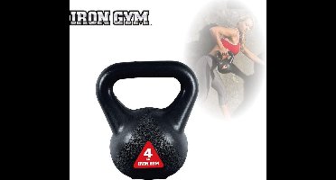 Iron Gym Kettlebell - 4 kg - Vinyl Kettlebell - Brede Handgreep - Sport & Gewicht