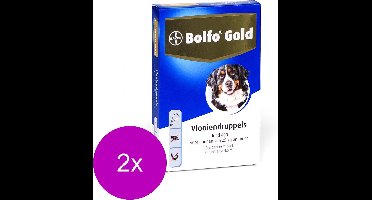 Bolfo Gold Hond 400 - Anti vlooienmiddel - 2 x 2 stuks 25 - 40 Kg