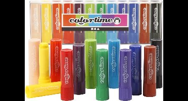 Colortime Krijt Multicolor 8 Cm 12 Stuks