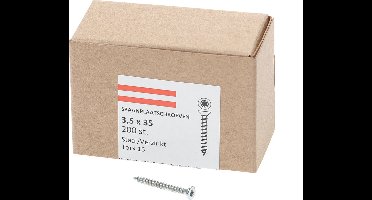 Hoenderdaal Spaanplaatschroef verzinkt platverzonken kop TX15 voldraad 3.5X35 (per 200 stuks)