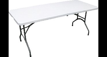 ERRO Campingtafel - Vouwtafel - inklapbare tafel - plooitafel - 180x74x72 cm - Wit - Voor 8 personen