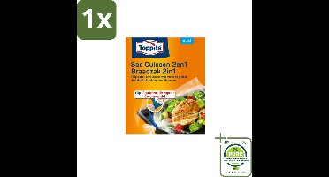 1 x Toppits – 2-in-1 Braad- & Stoomzakken – Maat M – 8 Zakjes - Braadzakken Oven - Braadzakken Magnetron - Gezond Koken - Smaakvol Koken - Vetvrij Bakken