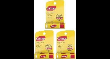 Carmex Classic Medicated Balsem voor Lippen SPF 15 - Lippenbalsem - 3-pack, verzachtend, hydraterend