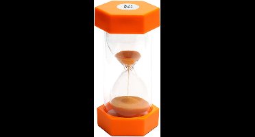 Zandloper voor kinderen - uurmeter - zandlopers - zeshoekige zandlopertimer - zandloper - glazen timer - keuken-timer - tijdmanagement (15 minuten - oranje)