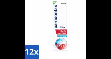 12 x Parodontax – Tandpasta – Active Repair Fresh Mint – 75 ml - Tandvlees Herstellen - Tandplak Verwijderen - Bloedend Tandvlees - Gezwollen Tandvlees - Ontstoken Tandvlees