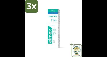3 x Elmex Tandpasta Sensitive Gentle White 75 ml - Grootverpakking - Tandpasta - Mondhygiëne - Tanden - Tandvlees - Glimlach